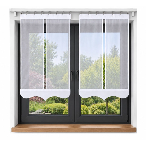Firany panelowe LUNA – komplet 2 prostych paneli okiennych FL817